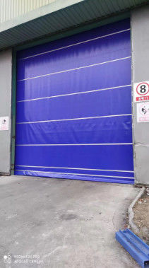 Blue công nghiệp vải cuộn lên cửa bảo vệ an ninh cửa xếp chồng nhanh