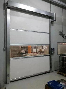 PVC Fabric Fast Roll Up Garage Doors Auto Roller Shutter Door 0.8 - 1.2m/s tốc độ