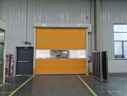 Tự động cao tốc Vinyl Roll Up Door Bảo vệ an toàn quang điện 0.8 - 1.2m / s