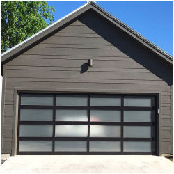 Nhập xưởng tùy chỉnh Motorized Panoramic Clear Aluminum Giá cửa garage thủy tinh