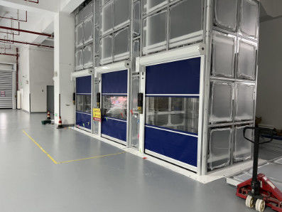 Thép kẽm PVC cửa nhanh công nghiệp 2m / s 900N / 800N Kháng giãn