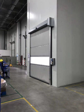 PVC Fabric Fast Roll Up Garage Doors Auto Roller Shutter Door 0.8 - 1.2m/s tốc độ