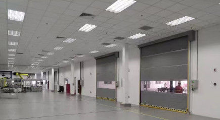 PVC vải cuộn lên cửa tự động nhanh hoạt động cửa cuộn công nghiệp